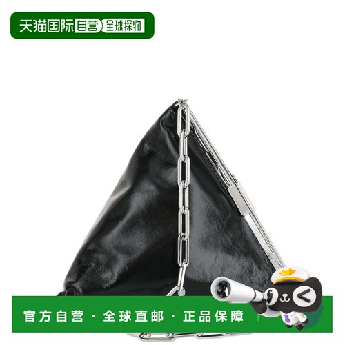 自营by far到目前为止Prisma褶皱单肩包-黑色 美国奥莱直发