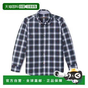 自营J.McLaughlin Carnegie Plaid Woven Shirt - white 美国奥莱