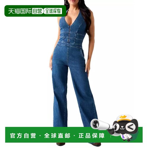 美国直邮guess 女士 连衫裤牛仔连体裤性感吊【付后1h可退】