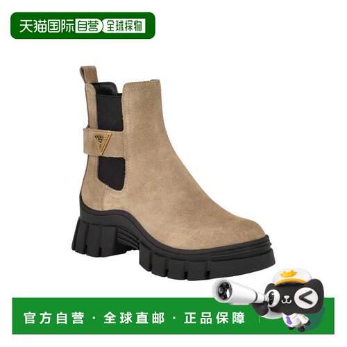 自营Guess Haensly Boot Women's Light Brown Lug Sole Platform