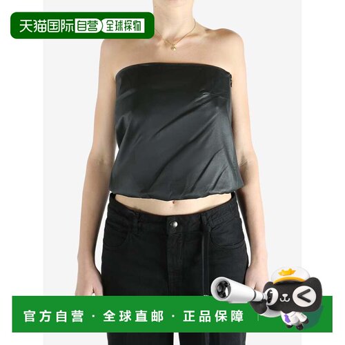 美国直邮ALEXANDER WANG-女士无肩带皮革泡泡上衣