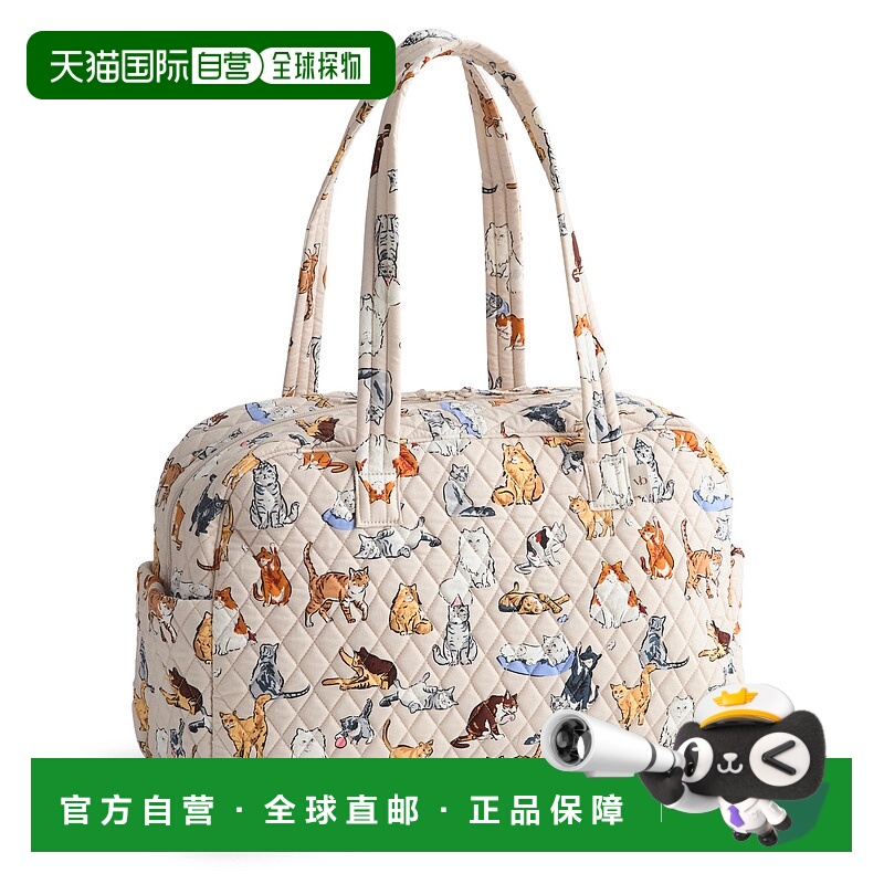 自营vera bradleyOutlet Cotton Weekender Travel Bag - a cat's