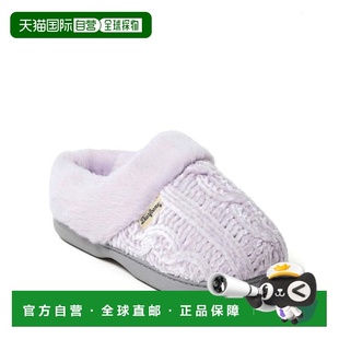 自营Dearfoams Womens Claire Cable Knit Chenille Clog House S