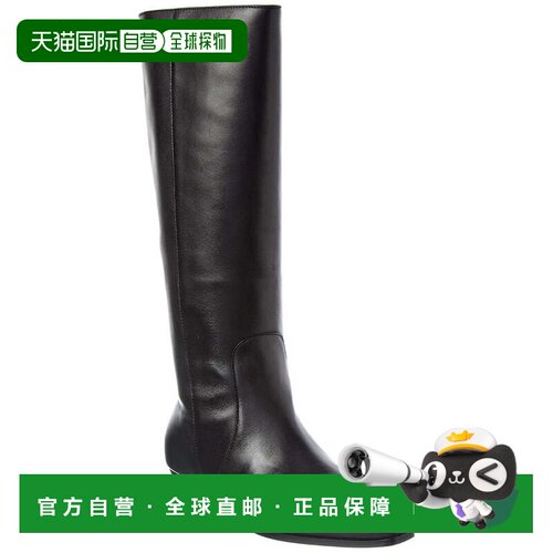 自营rag & bone Joni皮革及膝靴-黑色 美国奥莱直发