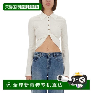 美国奥莱直发 自营 courregesTwist 剪裁Polo衫 蓝色