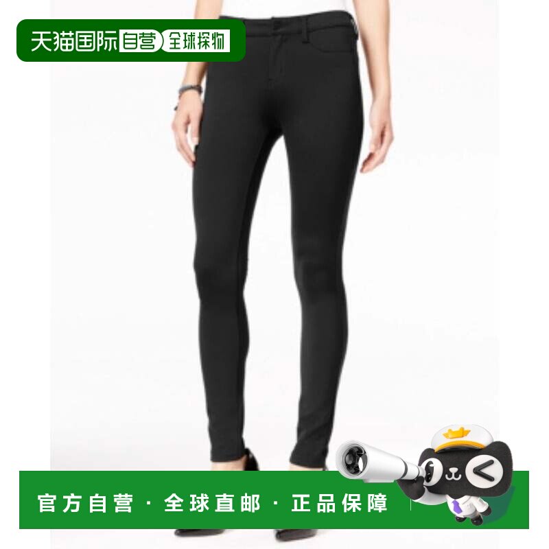 自营celebrity pink名人粉红色Ponte裤子女1X25黑色牛仔弹力紧身P