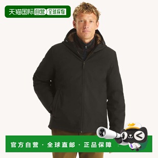 自营Nautica男式全拉链夹克-午夜黑色 美国奥莱直发外套诺帝卡