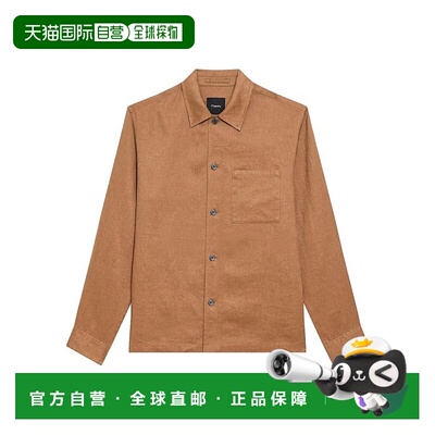 1h可退 【美国直邮】theory 男士 衬衫长袖休闲风亚麻