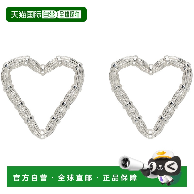 1h可退 香港直邮潮奢 Bleue Burnham 女士 银色 Heart Willow 耳