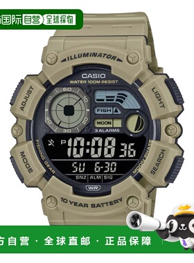 自营Casio Men's Digital Watch with Beige Band- WS-1500H-5BVC