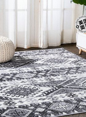 jonathan y Sura Modern Kilim 几何区域地毯 - 灰色/无烟煤色 【