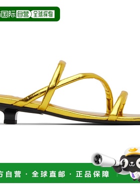 1h可退 香港直邮潮奢 BY FAR 女士 金色 Morena Eel Embossed Met