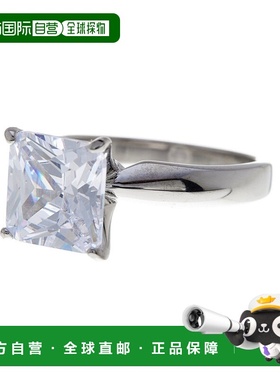 自营 STERling Forever 纯银公主方形切割方晶锆石单石戒指 SHINE