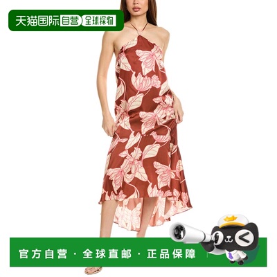 自营Hutch Layla Midi Dress - Brown 连衣裙美国直发奥莱吊带