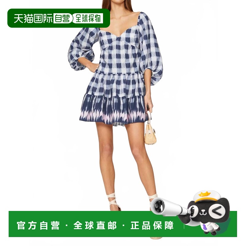 自营sachin & babiKyle Gingham Mini Dress In Blue - blue 美国