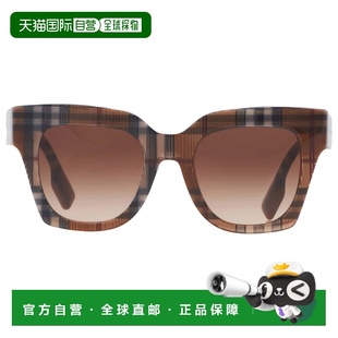 自营Burberry Kitty Brown Gradient Cat Eye Ladies Sunglasses