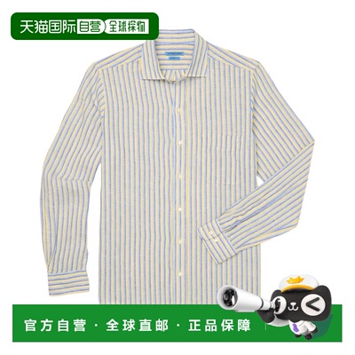 自营J.McLaughlin Gramercy Modern Fit Linen Shirt - yellow 美