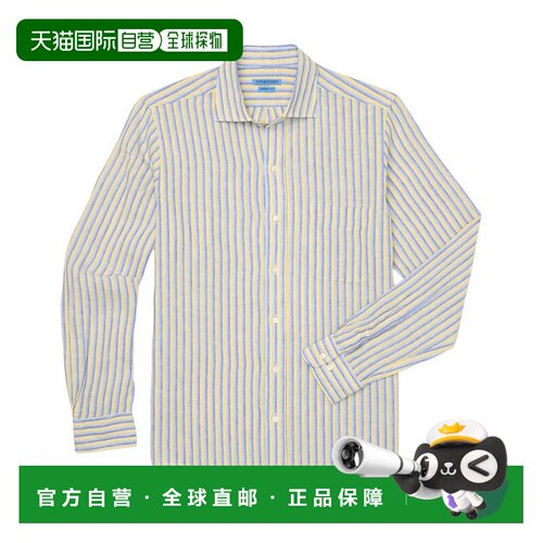 自营J.McLaughlin Gramercy Modern Fit Linen Shirt - yellow 美