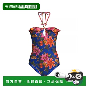 自营Farm Rio Women's One-Piece Swimsuit, Summer Fruit Blue -