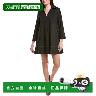 自营English Factory Contrast Stitch Detailed Mini Dress - bl