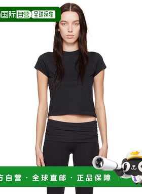 1h可退 香港直邮潮奢 SKIMS 女士 黑色 Relaxed Tees Shrunken T
