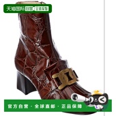 tod sTOD 凯特皮革脚踝靴 自营 棕色 美国奥莱直发短靴女靴