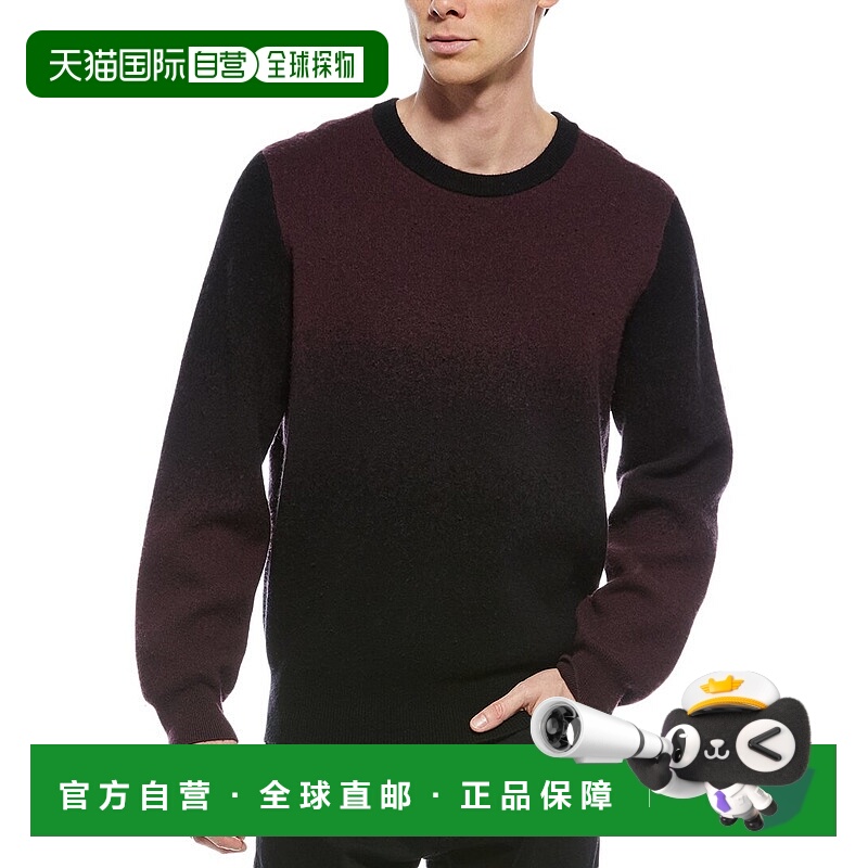 自营rag & bone碎骨羽绒羊毛和羊绒混纺圆领毛衣-红色 美国奥莱直