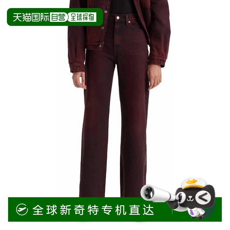 自营 levi's樱桃色罗纹阔腿牛仔裤 【美国奥莱】直发李维斯
