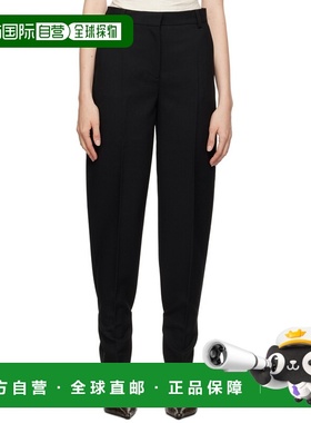 1h可退 香港直邮潮奢 toteme 女士 黑色 Buckled Slouch 长裤 244