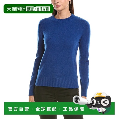 自营InCashmere圆领羊绒毛衣-蓝色 美国奥莱直发针织衫