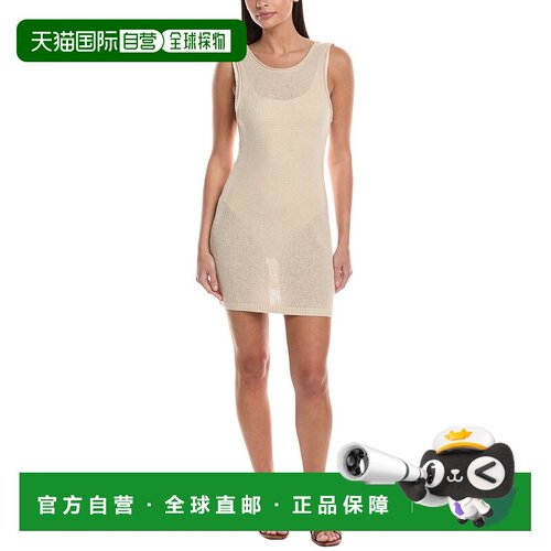 自营Onia Scoop Back Linen-Blend Mini Dress - white 美国奥莱