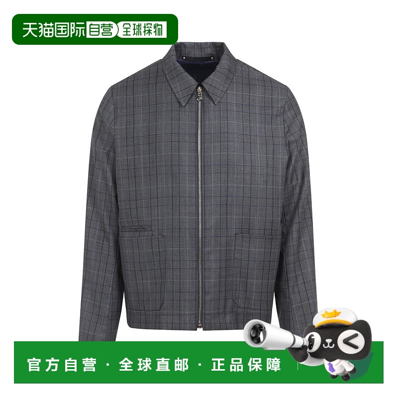 自营paul smithClassic Plaid Wool Jacket With Structured Silh