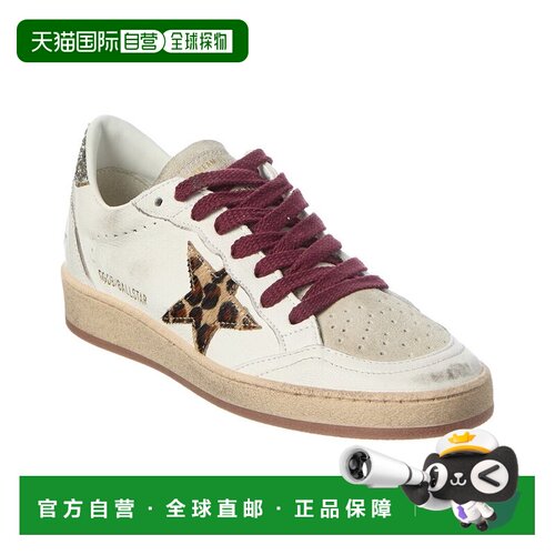 自营Golden Goose Ball Star Leather & Suede Sneaker - white