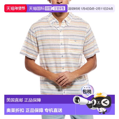 自营WEATHERPROOF VINTAGE Linen-Blend Shirt - topaz 美国奥莱