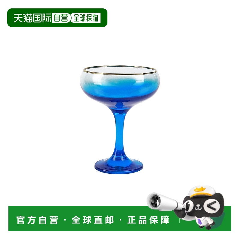 自营vietri彩虹蓝宝石Coupe香槟杯-蓝色 美国奥莱直发