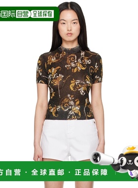 1h可退 香港直邮潮奢 Versace Jeans 范思哲 女士 黑色 Outline B