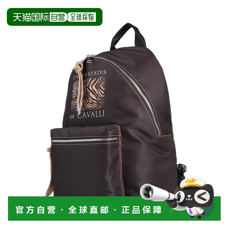 【美国直邮】roberto cavalli 男士 双肩包大号真皮牛皮背包