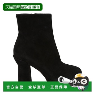 自营salvatore ferragamoSandra Suede Platform Booties - black