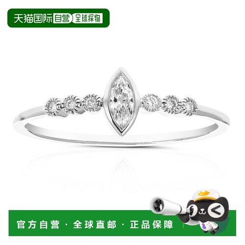 自营vir jewels1/6 cttw Marquise Lab Grown Diamond Engagement