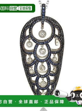 自营 Suzy Levian 纯银蓝宝石密钉项链 - 蓝色 美国奥莱直发挂件