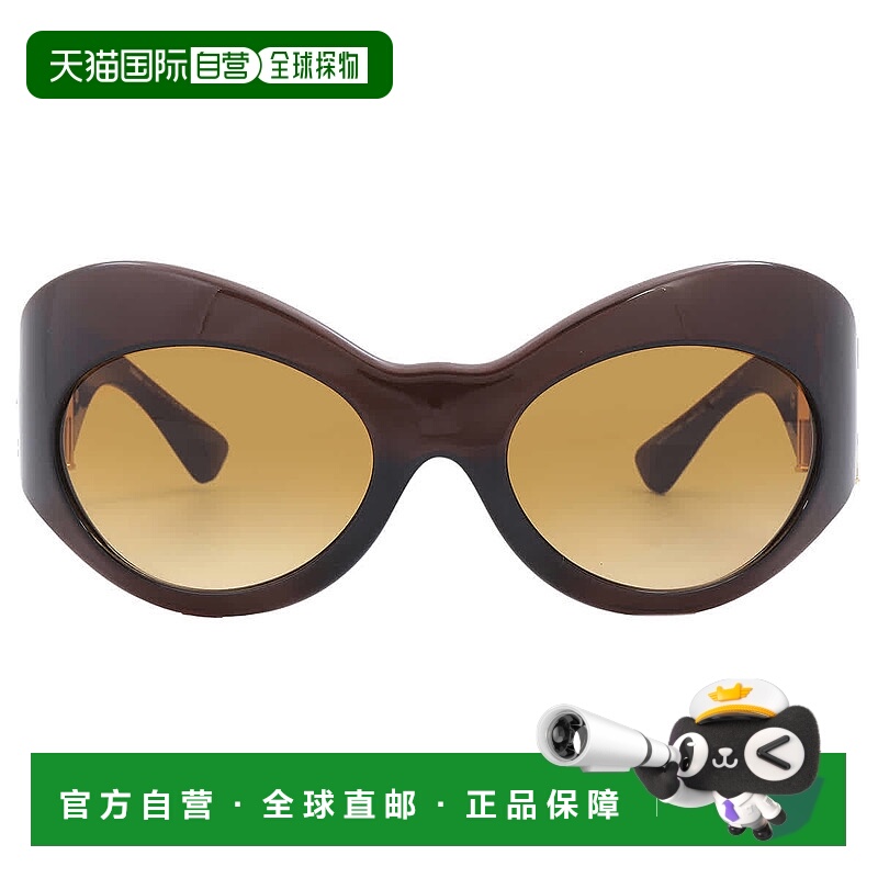 自营Versace Yellow Gradient Brown Irregular Ladies Sunglasse