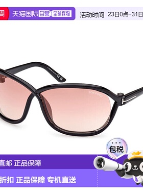自营Tom Ford Sunglasses Geometric Full Rim, Shiny Black Fram