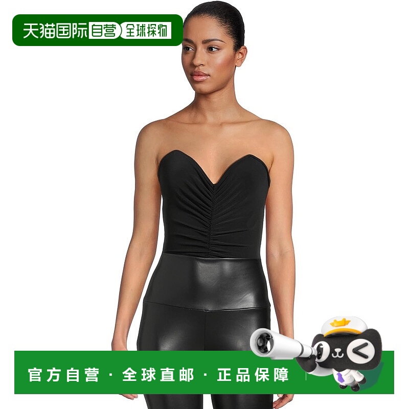 自营Norma Kamali Bodysuit Women's  Black Strapless Shirred F