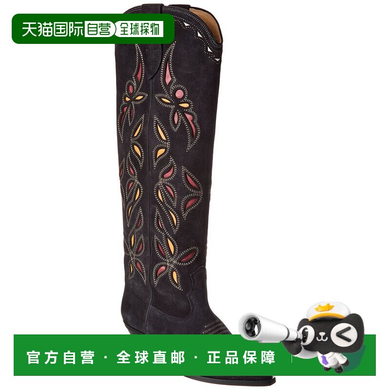 自营Isabel Marant Denvee麂皮及膝靴-棕色 美国奥莱直发长筒靴