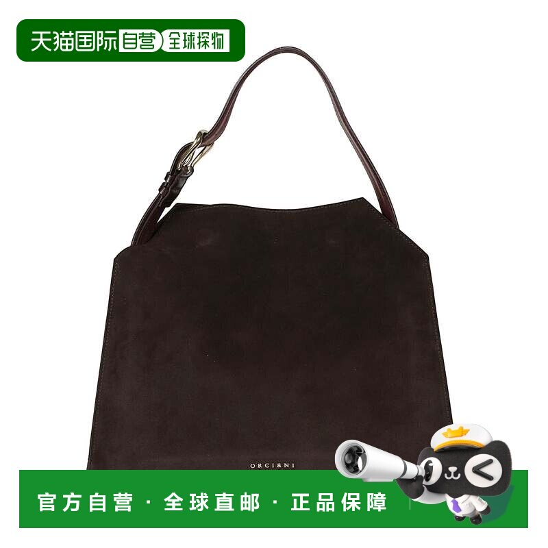 自营orcianiTrinity中号小牛皮托特包-棕色 美国奥莱直发