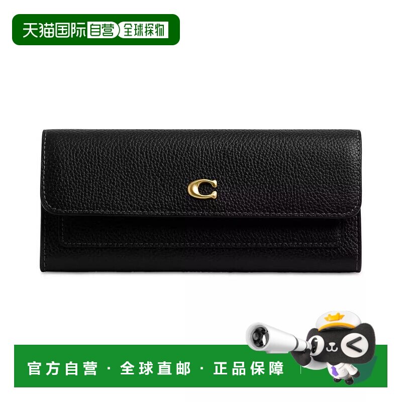 1h可退 【美国直邮】coach 女士 钱包蔻驰真皮拉链