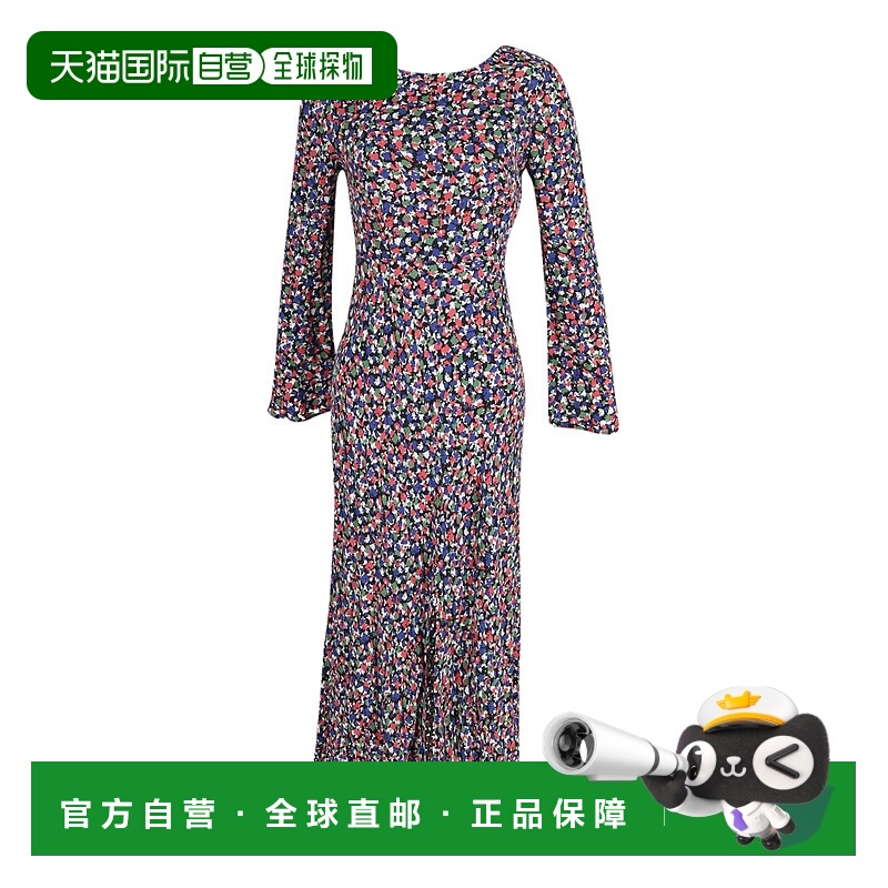 自营Rixo Mimi长袖粘胶印花长裙 美国奥莱直发