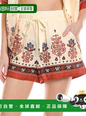 自营 a.l.c.A.L.C Emmett 亚麻短裤 - 白色 美国奥莱直发