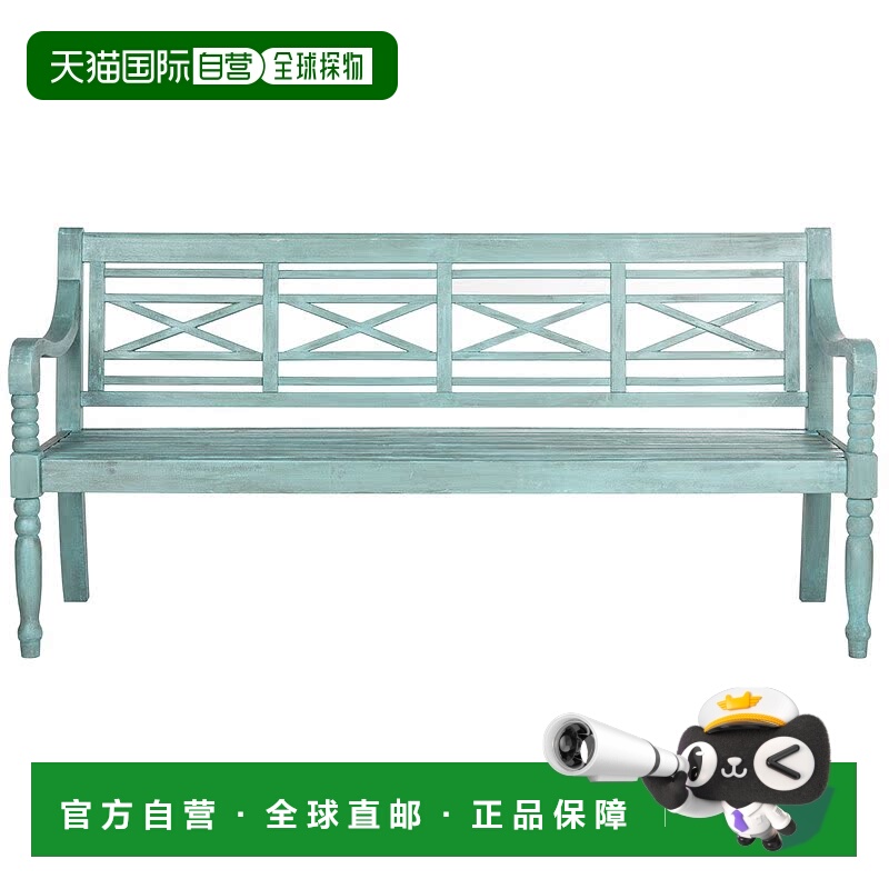 自营 safavieh卡鲁长凳-海滨别墅蓝 美国奥莱直发户外