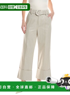 自营cinq a septCinq à Sept Vassi Linen-Blend Pant - silver